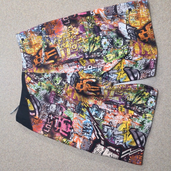 Lost Enterprises Pinky Taylor Board Shorts Graphic Design Swim Trunks Size 30 - Picture 5 of 11